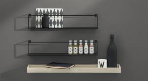 Designed with 3 practical shelves to meet all of your storage needs, this set also includes two comfortable stools to allow you to enjoy a meal or a. Black Shelves Storage Space With Urban Chic Regalraum