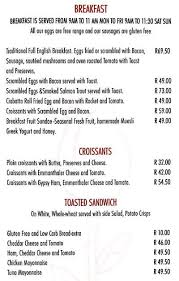 The View The Terrace Chart Farm Menu Zomato Sa