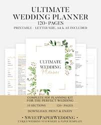 Printable Wedding Planner Greenery Wedding Organizer Diy Printable Planner Wedding Planner Pdf Wedding Ebook Pdf Wedding Inserts In 2020 Wedding Planner Unique Wedding Stationery Wedding Budget Planner