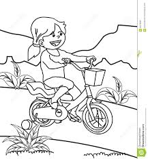Kid riding bike with helmet. Girl Riding Bicycle Coloring Stock Illustration Of Icon Kids Bikes Drawn Addition Subtraction Kids Riding Bikes Coloring Pages Worksheets Analogue To Digital Time Worksheets Ks2 Prep Homework Sheets 2nd Grade Algebra Worksheets