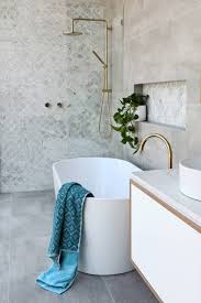 Heated marble flooring, custom plated nordic brass tapware, matt black. West Leederville Design Studio Contemporary Bathroom Perth By Smart Style Bathrooms Houzz