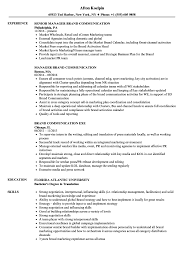 We empower, inform, enrich, inspire, encourage, entertain. Brand Communication Resume Samples Velvet Jobs