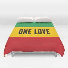 Bob Marley One Love Lyric Duvet Cover Rasta By Thingsthatsing Bob Marley First Love Duvet Covers