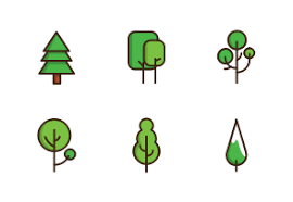 Summer And Winter Trees Icons By Youngky Alfi Andi Tree Icon Winter Trees Icon