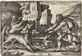 Hercules Capturing Cerberus 1545 By Hans Sebald Beham Labors Of Hercules Cerberus Hercules