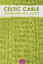 diamond hill loop celtic cable knitting pattern crochet