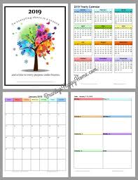 Free 2019 Diy Calendar Planner Printables Planner Calendar Printables Diy Calendar Planner Diy Planner Notebook