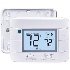 2 Heat/ 1 Cool Non-Programmable Thermostat for Home Heat Pump System and  Conventional Single-Stage System, with Room Temperature & Humidity Monitor  (White Backlit Screen) in Kenya | Whizz Nonprogrammable