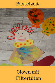 Clown Mit Filtertuten Fasching Karneval Basteln Craft Kids Kinder Luftballoons Clowns Karneval Basteln Fasching Basteln Fasching Basteln Kindergarten