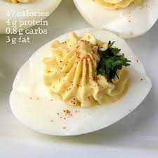 Eggs are high in protein and low in carbs. Best Healthy Deviled Eggs Recipe Health Beet