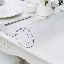Hewaba Home Rectangle Pvc Table Protector 24 X 48 Inches 2mm Thick Custom Clear Waterproof Plastic Tableclo Table Cloth Plastic Tablecloth Coffee Table Wood