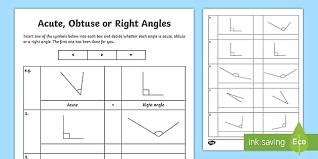 In worksheet on angles you will solve 10 different types of questions on angles. Free Greater Than Or Less Than A Right Angle Activity