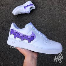 Nike Af1 Purple Drip Hype Shoes Nike Shoes Air Force Custom Nike Shoes
