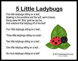 5 Little Ladybugs Song And Fingerplay Kindergarten Songs Classroom Songs Preschool Songs