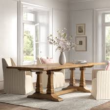 Extendable round dining room table modern solid wood medium brown. Stunning Extendable Farmhouse Kitchen Table Ideas
