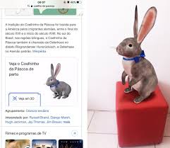 Coelhinho da páscoa com ovos da páscoa decorados em um campo. Cinco Modelos Em 3d Escondidos Na Pesquisa Do Google Lancadores E Buscadores Techtudo
