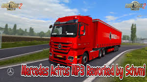 Mercedes Actros Mp3 Reworked V3 2 By Schumi 1 37 X For Ets2 Mercedes Mercedes Truck Mercedes Logo