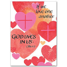 Night party flyer for valentines day celebration. If We Love One Another St Valentine S Day Card