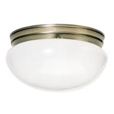 60 wat wayfair north america $ 109.32 Nuvo 2 Light 12 Flush Mount Ceiling Light Antique Brass White Mushroom Glass Nuvo Sf77 988 Homelectrical Com
