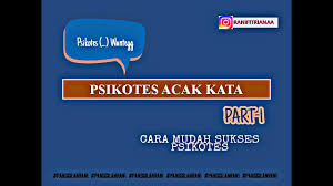 Check spelling or type a new query. Psikotes Tes Acak Kata Part 1 Youtube