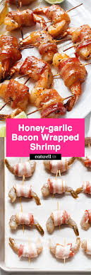I've prepared a similar appetizer that involved making a small cut down the back of a large or jumbo peeled shrimp and inserting a slice of mild jalapeno pepper before wrapping with bacon. Bacon Wrapped Shrimp Recipe Eatwell101