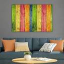 Amazon.com: Canvas Wall Art 20x30 inch, Colorful Wood Pattern ...