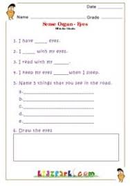 Sense Organs Eyes Grade 1 And Grade 2 Science Grade 2 Science 2nd Grade Worksheets 1st Grade Worksheets