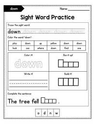Sight Word Practice Sheets Preprimer Sight Word Worksheets Pre K Sight Word Worksheets Word Practice Sight Word Practice