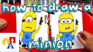 Learn How To Draw A Minion In A Few Easy Steps All You Need Is Something To Draw With And Follow Along With Us Art For Kids Hub Minion Drawing Minion