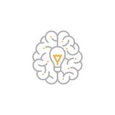 Top Brain Logo Icon With Incandescent Light Bulb Symbol Creative Idea Concept E Sponsor Brain Logo Logo Design Inspiration Creative Icon Design Inspiration