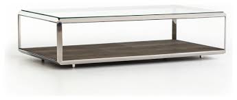 The subtle and elegant dark gray finish combined with the durable metal construction of this coffee table makes it a bargain. 56 L Gualtiero Shadow Box Coffee Table Stainless Steel Resin Glass Materials Contemporary Coffee Tables By Noble Origins Home Houzz