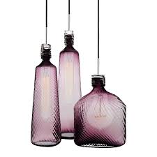 Modern Purple Blown Glass Bottle Pendant Lighting 12113 Archi Lighting