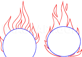 Draw this circle with help of a compass or freehand. How To Draw Flames Step By Step Drawing Guide By Dawn Dragoart Com