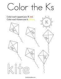 Click the kite coloring pages to view printable version or color it online (compatible with ipad and android tablets). Color The Ks Coloring Page Twisty Noodle