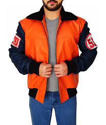 Dragon ball z god, los angeles, california. Goku 59 Dragon Ball Z Orange Black Leather Jacket