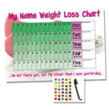 Details About Personalised Weight Loss Chart 5 Stone Slimming Dieting Goal Target Tracker
