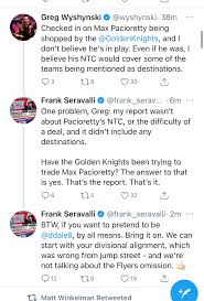 Frank seravalli (born may 7, 1988) is an american sports reporter who covers ice hockey for canadian sports network the sports network (tsn). Frank Seravalli Responds To Greg Wyshynski And Calls Him Out On Twitter Hockey