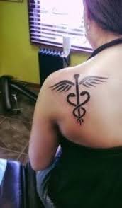 Nursing schools, hospitals, hospice care facilities, home care institutions and clinics have different degrees of restrictions for tattoos and piercings among nurses. Caduceus Tattoo Rn