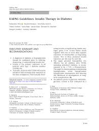 Pdf Eadsg Guidelines Insulin Therapy In Diabetes