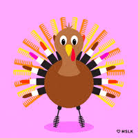 Small square happy thanksgiving animation with turkey flashing it's eyes Thanksgiving Turkey Gifs Get The Best Gif On Giphy