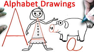 Alphabet, alphabet, files, free kids books, grade k and pre k, public domain editable version of alphabet cards, for you to create images that your child enjoys. Drawing Pictures From Letters Alphabet By Better Life