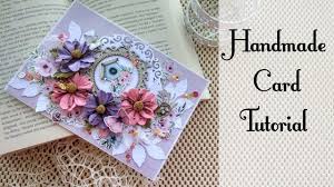 If you're looking for easy homemade card ideas then i'm sure you'll like this origami flower card design! Simple Handmade Floral Card Tutorial Youtube