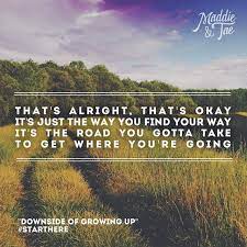 For me, the best thing about country music is to express feelings in the most real way. Maddie Tae Lyrics Downside Of Growing Up Country Song Lyrics Country Lyrics Quotes Country Lyrics
