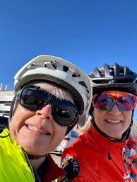 Rick B is enjoying our 47th Anniversary in style! Thank you Huntsman Heroes  Cycling Team