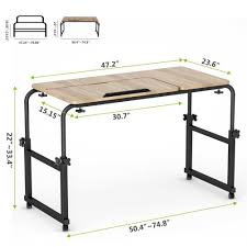 Adjustable Overbed Table With Wheels Tiltable Stand Board Multi Function Home Office Furniture Design Living Room Furniture Styles Overbed Table