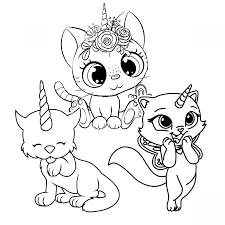 41 cutest unicorn cat coloring pages free artsy pretty plants