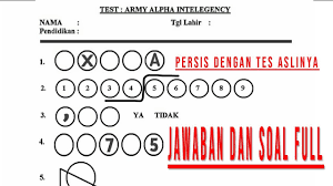 Ariyan masrur 9.701 views7 months ago. Soal Dan Jawaban Psikotes Test Army Alpha Youtube