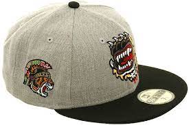 Hat Club Exclusive Tiger Scream Fitted Hat By New Era Heather Gray Black Hat Club Fitted Hats New Era Cap Hats