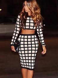 Black And White Checkered Bodycon Dress Pin On Celebrity Styled Bandage Dresses
