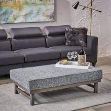 A big ottoman is also a great option if you want living room seating that's different from your couches and chairs to mix up the space. Rectangle Fabric Ottoman Coffee Table Nh021803 Noble House Furniture